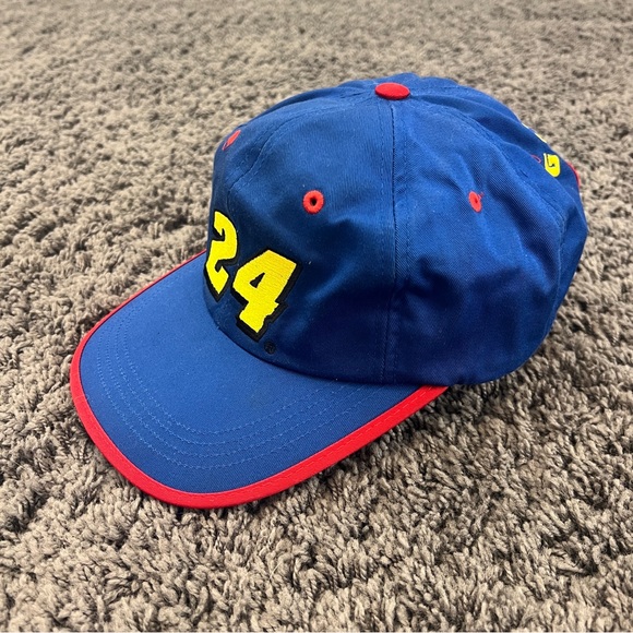 Jeff Gordon 24 Nascar Racing Competitor's View Blue Red Strapback Hat EUC! - Picture 2 of 6